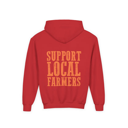 Kids Hoodie – Support Local Farmers 🌻 Cozy & Fun Farmwear