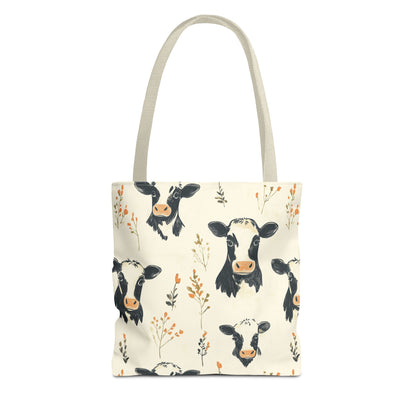 Farmhouse Cow Tote Bag | Rustic Country Market Tote | Reusable Eco-Friendly Bag