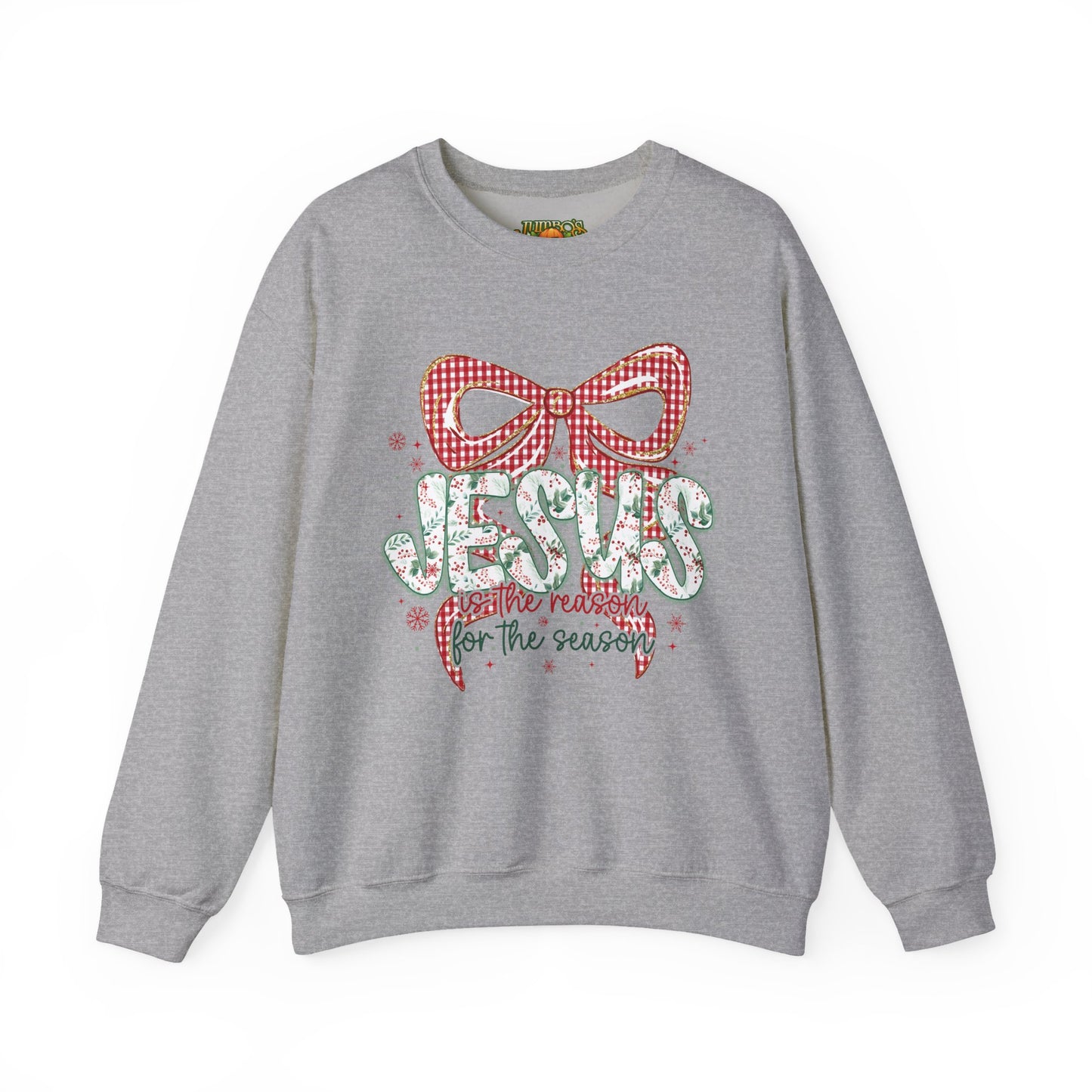 Festive “JESUS is the Reason” Crewneck Sweatshirt