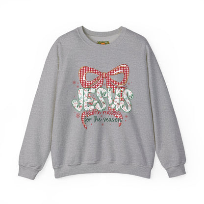 Festive “JESUS is the Reason” Crewneck Sweatshirt