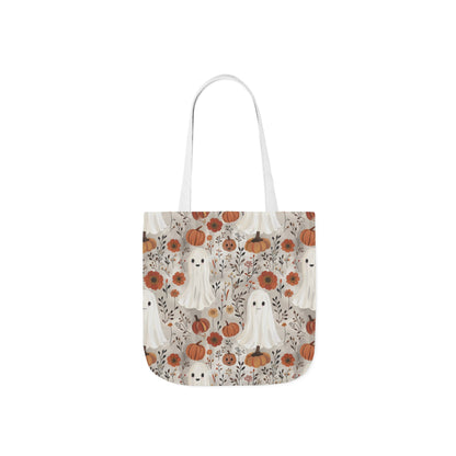 Spooky Cute Halloween Tote Bag – Ghost & Pumpkin All-Over Print