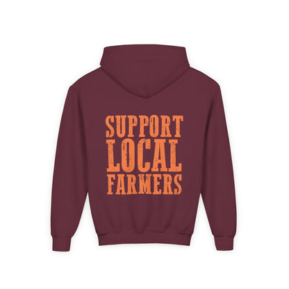 Kids Hoodie – Support Local Farmers 🌻 Cozy & Fun Farmwear