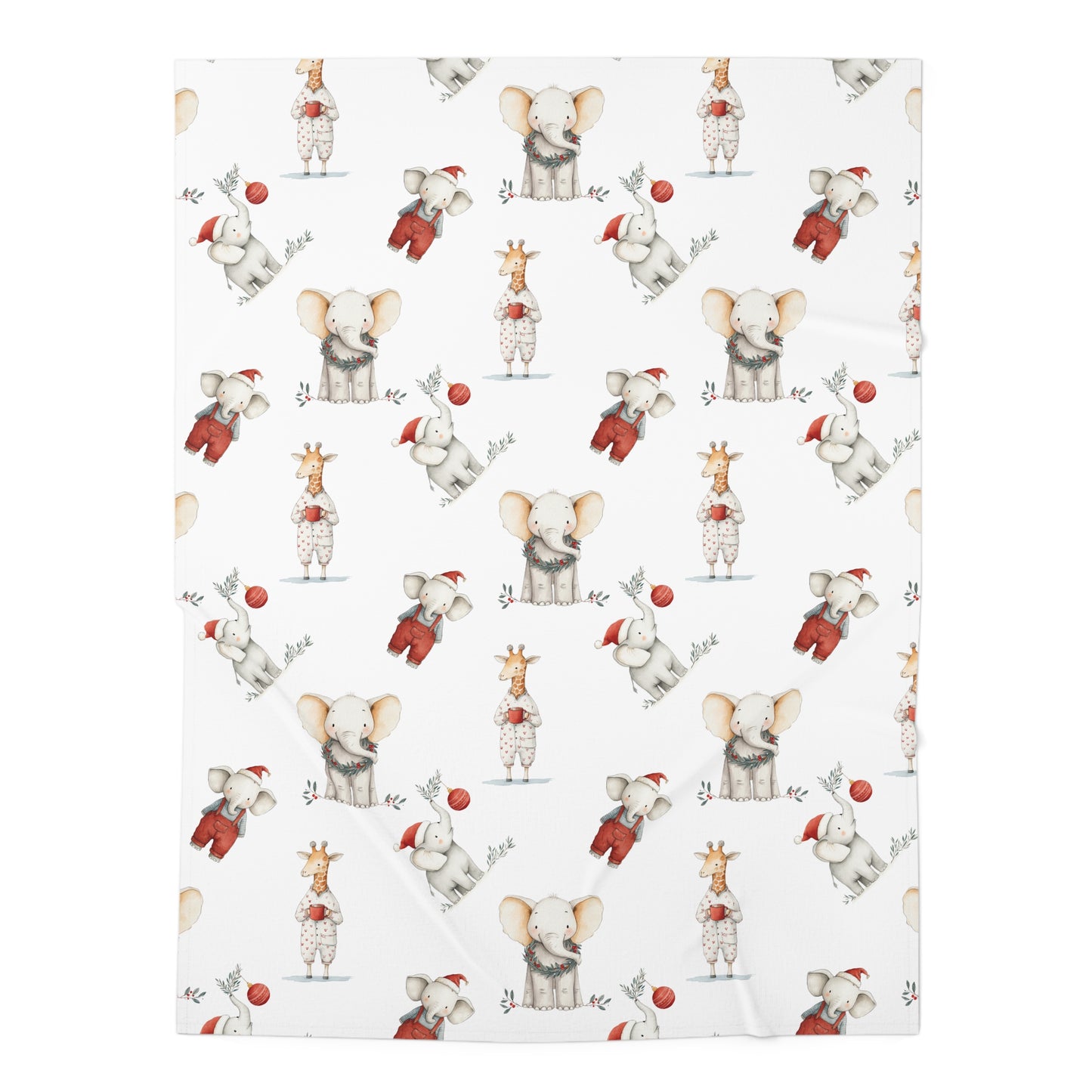 🎄 Christmas Safari Baby Swaddle Blanket 🧸