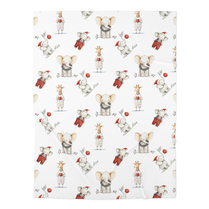 🎄 Christmas Safari Baby Swaddle Blanket 🧸