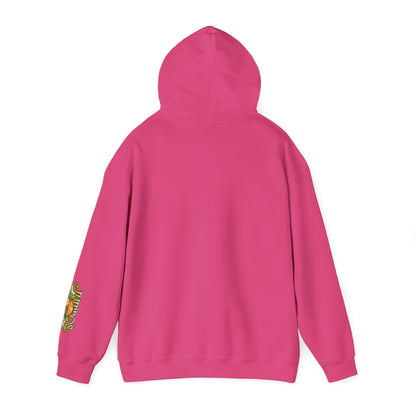 Pumpkin Season Gildan Hoodie | Jumbo’s Pumpkin Patch Logo Sleeve