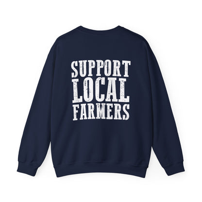 Farm Fresh & Cozy Crewneck – Support Local Farmers Sweatshirt