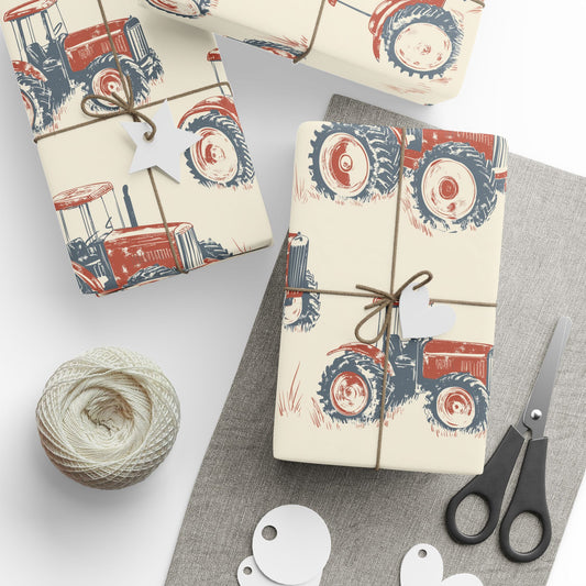 Tractor Wrapping Paper – Rustic Farm Gift Wrap for Kids & Families