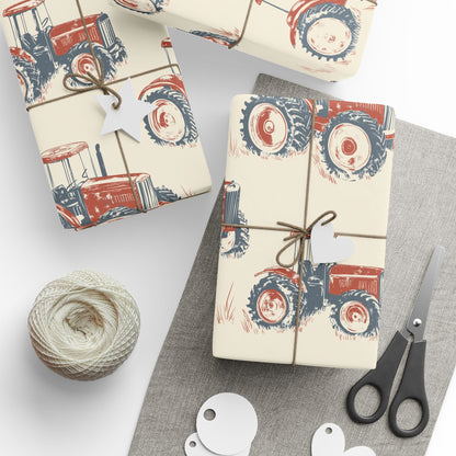 Tractor Wrapping Paper – Rustic Farm Gift Wrap for Kids & Families