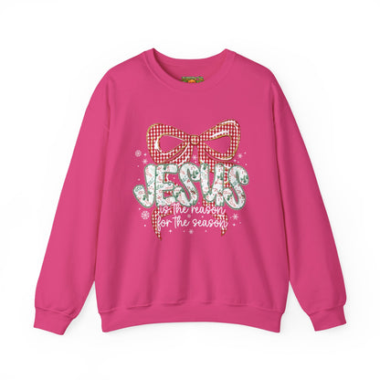 Festive “JESUS is the Reason” Crewneck Sweatshirt