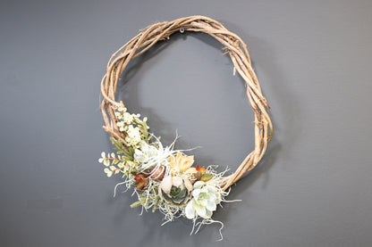 🍇 Succulent Grapevine Wreath