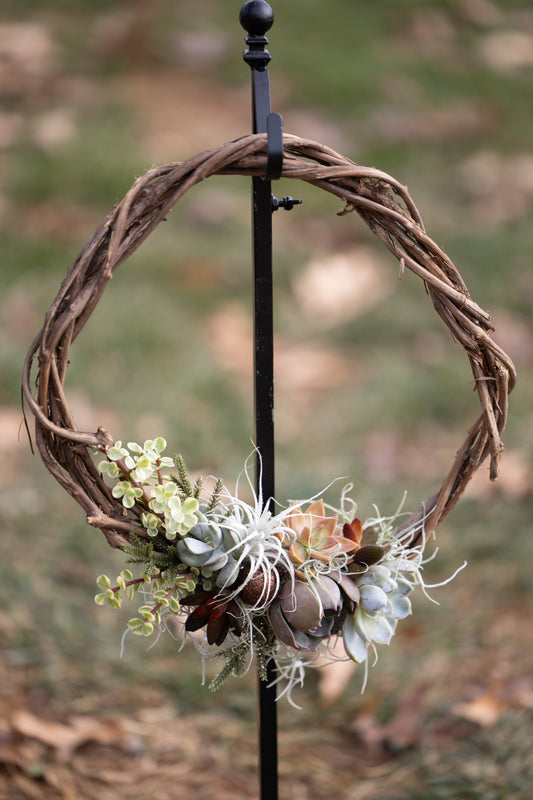 🍇 Succulent Grapevine Wreath