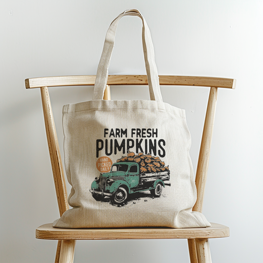 Farm Fresh Pumpkins Canvas Tote Bag