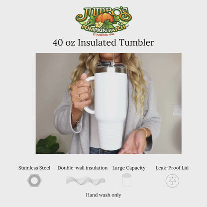 🎃 Jumbo’s Pumpkin Patch 40oz Logo Tumbler